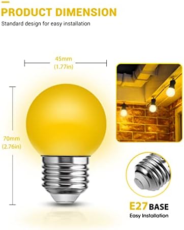 JandCase LED žute sijalice, 12 pakovanja