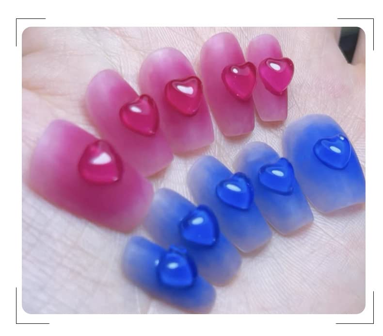 Novi 3D Peach Heart Nail Rhinestones 100 kom vjenčanje srce Tabela Scatter dekoracija nokti Art 3D dekoracija Rhinestones dijamanti