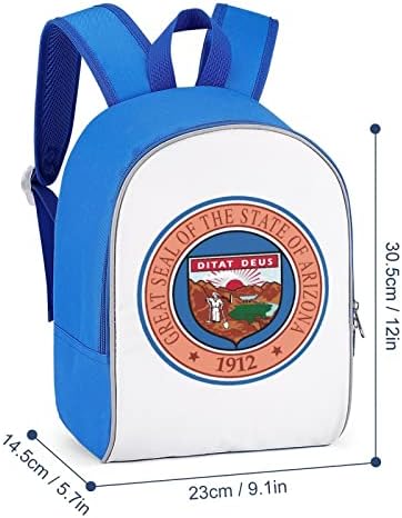 Pečat za državne zastave Arizona 13 inčni slatki ruksak laptop zadnje pakovanje Travel Weather torba za kolebov za paket plava / ružičasta