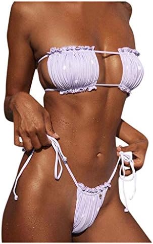 Bikini vrhovi za žene Male poprsje Žene Bandeau zavoj bikini set Push-up brazilski kupaći kostimi kupaći kostim