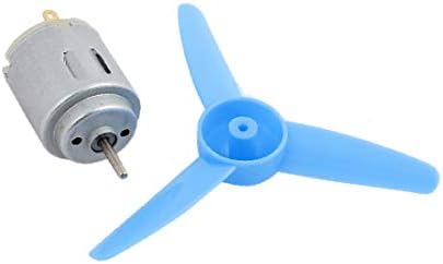 X-Dree DC 3V 0.13a 21500rpm Visok moment motora 3 Vanes 80mm Dia Toys Propeler Blue (DC 3V 0.13a 21500 RPM Motor De Alto Par 3 Paletas