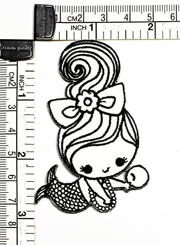 Kleenplus Mermaid Baby Cute Sew Glačalo na vezenim zakrpama Mala sirena crtana modna naljepnica Zanatski projekti dodatak za šivanje