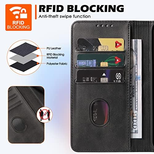 Bfgurdou iPhone 14 Pro Max torbica za novčanik sa utorima za kartice, PU kožna futrola za telefon [RFID blokada] [bežična podrška]
