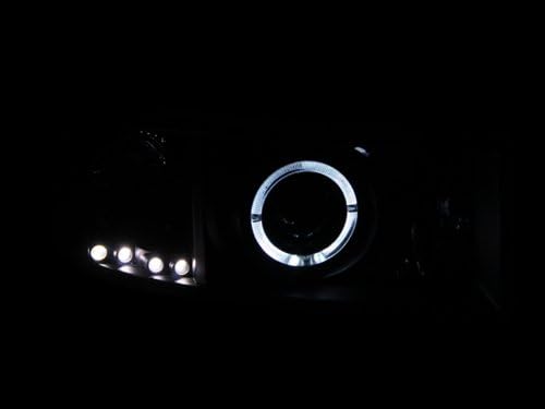 Anzo USA 111196 crno Halo projektor prednje svjetlo sa prozirnim objektivom i jantarnim reflektorom za Dodge RAM