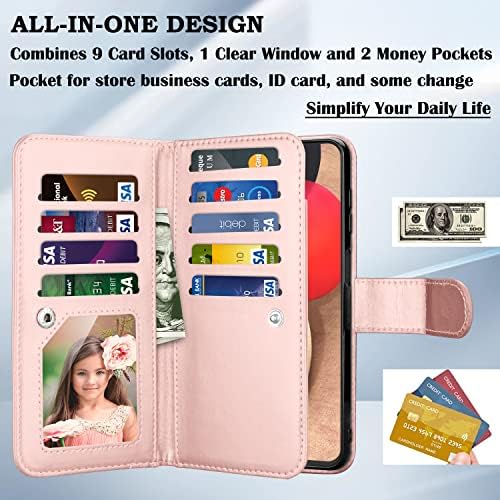 Galaxy A13 5G Case, Galaxy A13 5G Wallet Case, Takfox PU Koža [9 slotova za kartice] ID držač kreditne kartice Folio Flip Cover Magnetic