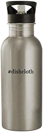 Knick Klack pokloni dishcloth - 20oz boca vode od nehrđajućeg čelika, srebrna