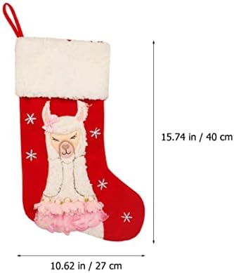 Zerodeko 3pcs Xmas Čarape ukrasi za porodičnu torbu plišano drvo božićne čarape držač za zabavu kamin tematski privjesak za skladištenje