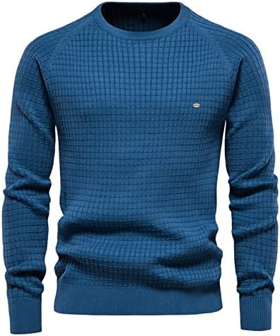 Xiaxogool muns crewneck džemper, muški ležerni kabelski pleteni džemper slim fit kintwear s dugim rukavima modni kintirani pulover