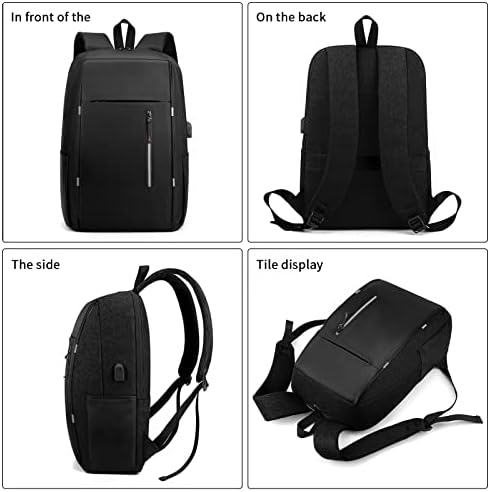 ZGWJ backpack laptop sa USB priključkom za punjenje za muškarce i žene odgovaraju 15,6 inčnim prijenosniku. Lagani vodootporni čist