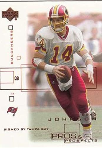 2001 Gornja paluba i perspektiva 88 Brad Johnson Tampa Bay Buccaneers Službena fudbalska karta NFL u sirovom stanju