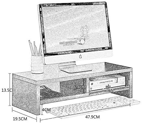 ASDFGH višenamjenski podizač uredskog monitora, podesivi stalak za Monitor računara, stoni organizator s ladicom, čvrsti stalak za
