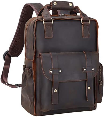 POVRATAK VINTAGE originalna koža 15,6 backpad za laptop za muškarce putni torbu Camping Runcsack
