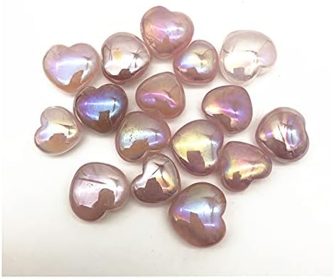 Shitou2231 1pc elektroplata Aura prirodni ružini kristalni ružičasti kvarcni uzorci u obliku srca Izliječenje kamena ljubav dragulja