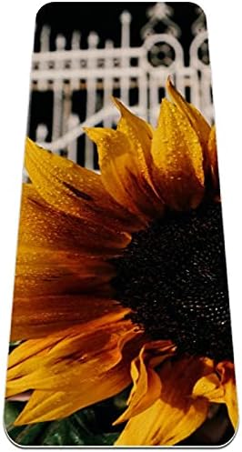 Siebzeh suncokret Floral Premium Thick Yoga Mat Eco Friendly Rubber Health & amp; fitnes Non Slip Mat za sve vrste vježbe joge i pilatesa