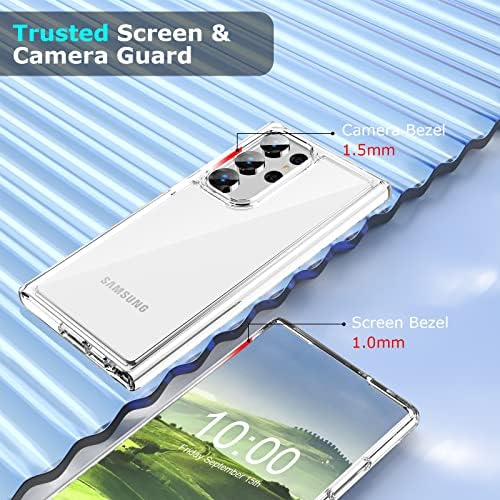 Dizajniran za Samsung Galaxy S23 Ultra ultra, mekani branik TPU sa PC tvrdom stražnjom stražnjom kućištem na brodu, Clear Crystal