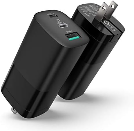 Sisyphy USB C Gan Charger, [UL navedeno] 65W & 45W 3 Port PD 3.0 QC3.0 PPS USB Tip C, zidni Adapter snaga, kompatibilan za iPhone