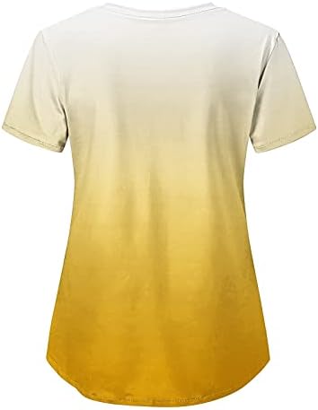 Cardigan za ženske majice za plaže za labave FIT Ljetni vrhovi Casual Square vrat duhovne majice kratkih rukava