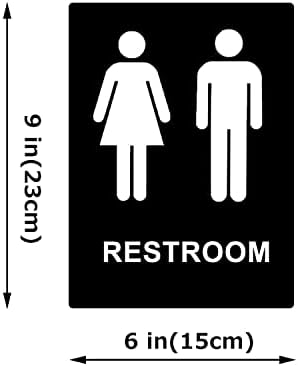 Unisex Brailleone toaletni znak 10 paket, kupatilo 6 x 9 naljepnice za vinilne naljepnice za samoljepljenje samoljepljivo, UV zaštićeno,