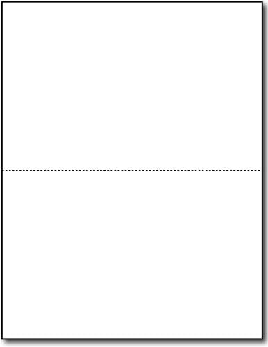 65lb bijele Jumbo razglednice - 2 po stranici - pauze za 5 1/2 x 8 1/2 listova