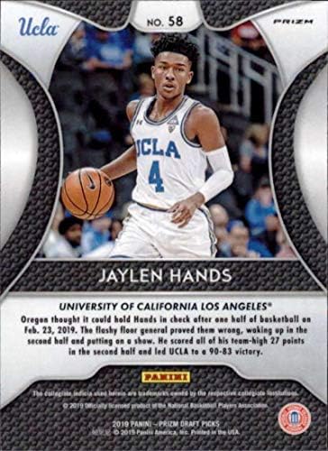 2019-20 Panini Prizm Nacrt Prizms Silver 58 Jaylen Hans RC Rookie Ucla Bruins Košarkaška trgovačka kartica