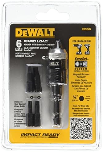 DEWALT DW2701 8 Drill Flip pogon kompletna jedinica, žuta & DW2507 Compact Rapid Load Set, 6 komada
