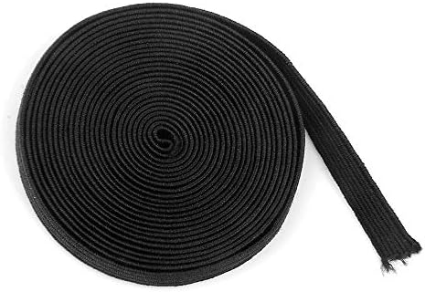 Marhashii 5m elastična traka za šivanje crno bijela 3/6/9/10/12/15/20/40 mm ravne gumice za donje pidžame kravate Trim - Bijela-10