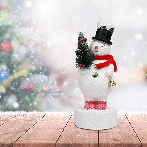 Winsence snjegovinske figurice 2022 Božićni ukrasi 6.3 '' Smjeseća stojeća kipa za kućnu kancelarijsku tablicu Decre Decor Decor