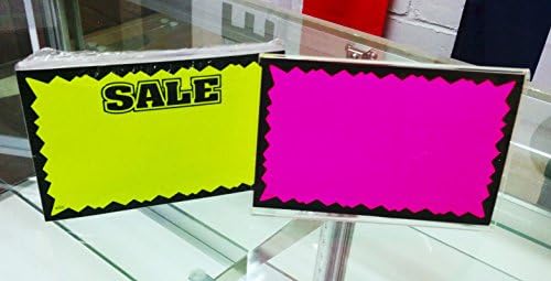 5.4 x 6.9 Prodaja pravokutnih fluorescentnih karata za maloprodajne potpise - Multi-Pack - 100 ukupnih kartica