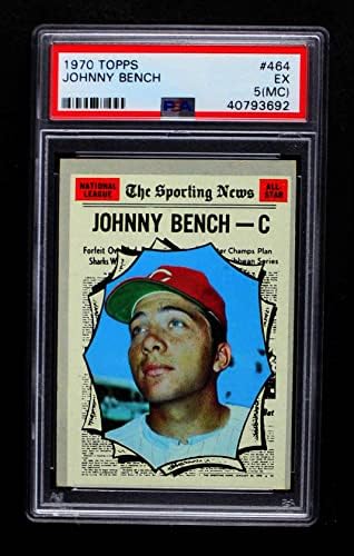 1970 FAPPS 464 All-Star Johnny Bench Cincinnati Reds PSA PSA PSA 3.00 Crveni