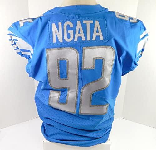 2017 Detroit Lions Haloti Ngata 92 Igra Izdana Blue Jersey 48 50 - Neincign NFL igra rabljeni dresovi