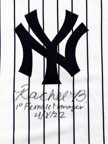 Rachel BalkovEc Yankees potpisao 1. ženski menadžer ISC Nike Autentični dres JSA - autogramirani MLB dresovi