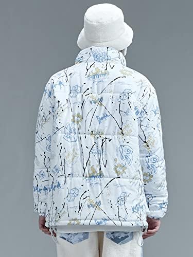 Qyiqu jakne za muškarce - muškarci zaklopke džepne slova grafički zimski kaput