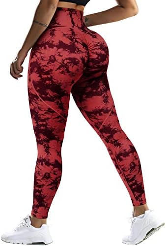 KUNISUIT Women V Cross Waist Scrunch butt Lifting helanke sa visokim strukom trening pantalone za jogu