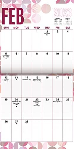 Veliki kalendar za ispis 2023 - Deluxe 2023 Jumbo Print Mini kalendar sa preko 100 naljepnica kalendara