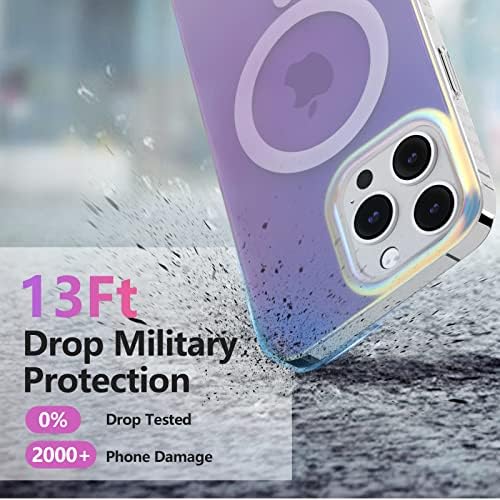 DosanLoes Snažni magnetski iridescentni mat za iPhone 12 Pro Case & iPhone 12 futrola, prozirna kompatibilna sa magsafe tanki zaštitni