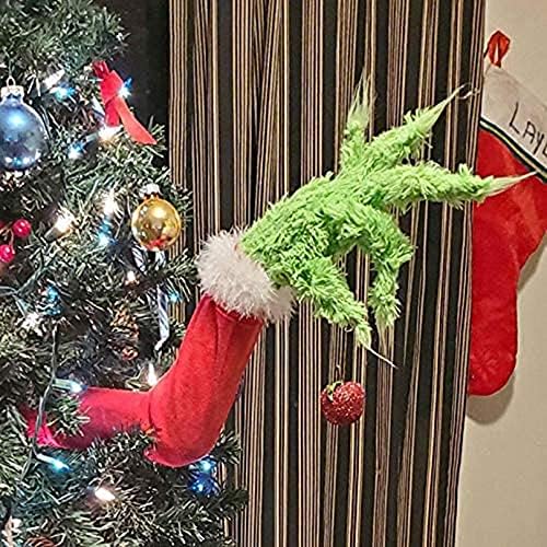 Božićni vileski ukrasi Božićni burlap Božićni ukrasi ukrasi Burlap Pose sposobne plišane noge za ukrase drveta