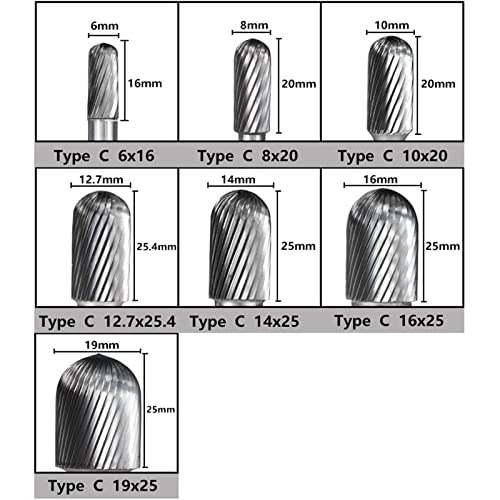 Tungsten Carbide Burr Bit Jednostruki rezani rotacioni fajl L tip za alat za rezbarenje metala za obradu drveta rotacione neravnine