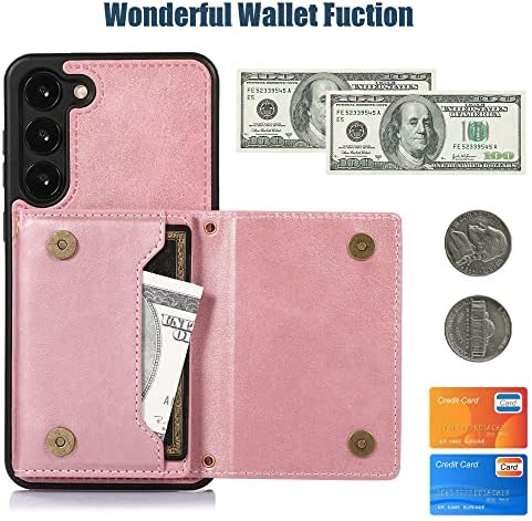 CCSmall za Samsung Galaxy S23 Crossbody novčanik slučaj za žene, Bling Glitter PU kožna futrola za telefon sa RFID poklopcem držača
