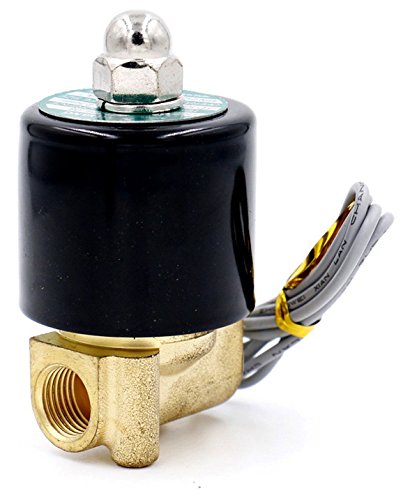Woljay električni elektromagnetni ventil 1/4 inča AC 110V Vodeni Vazdušni Gas NC normalno zatvoren Mesingani ventil