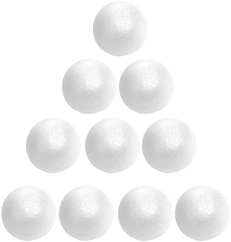 Holibanna Domaći dekor 10 Pakov 2. 4 inčne bijele pjene kuglice zanatsku pjenu za DIY Art Božićno domaćinstvo, školski projekti i