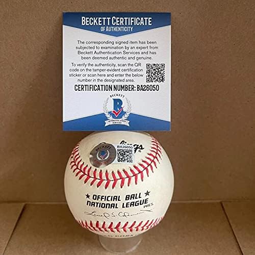Gregg Jefferies Mets / Phillies potpisao je vintage n.l. Bejzbol Beckett BA26050