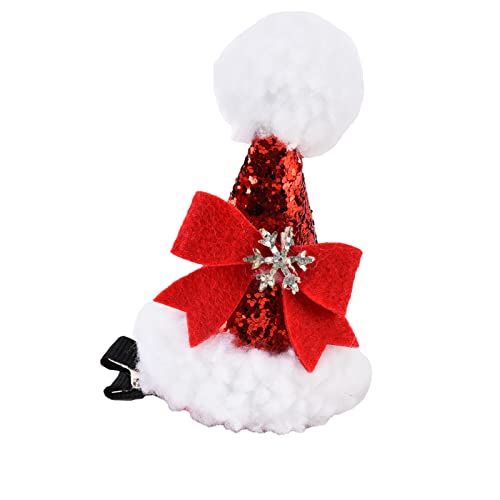 3pcs božićne isječke za kosu, slatka dama božićna šešir za kosu lukove pahuljice vole crveno osjetljiv pribor za kosu svečani ukras