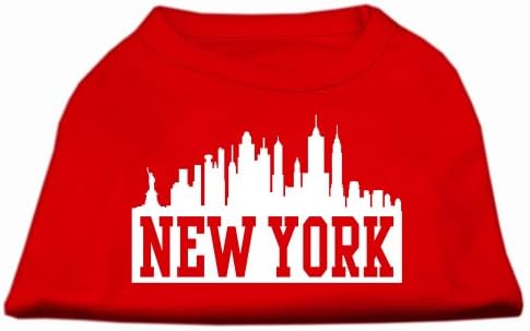 New York Skyline zaslon za ispis crvena sm