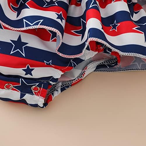 NOUBEAU TODDLER Baby Girl 4. jula haljine Dnevne neovisnosti Outfit Kid Američke zastava Stripes Patriotska haljina odjeća
