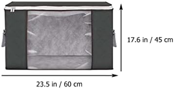 Zerodeko Skladišta za odlaganje kante za pohranu tkanine 2pcs Tkanine za pohranu sa čistim prozorom za pohranu s patentnim zatvaračem