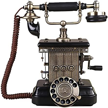 UxZDX Antique Telefon, Klasični vintage Corded Telefon Europski fiksni telefon Dekorativni rotacijski prolaz sa visećim slušalicama