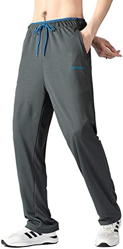 Muški lagani jogging treperi otvori dno atletski pant sa džepovima sa zatvaračem za vježbanje, teretanu, trčanje, trening