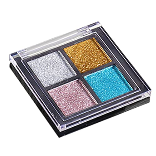 Kutija od četiri boje metalnog ogledala pigmentni prah Super svijetli Neleteći prah dekoracija noktiju Salon DIY 4G tečnost za uklanjanje