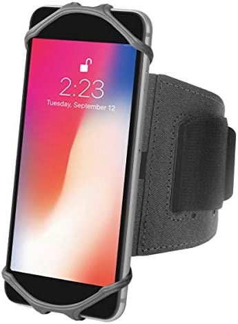 Boxwave Holster za Jitterbug Flip2 - Activestretch Sport Armband, podesiva traka za vježbanje i trčanje za jitterbug flip2 - jet crna