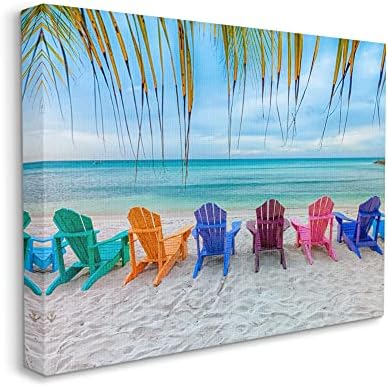 Stupell Industries slikovita tropska ljetna plaža platnena zidna umjetnost, dizajn Mary Lou Photography